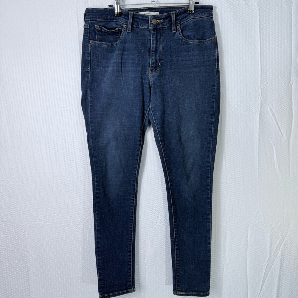 Women’s 711 Skinny Levi Strauss Dark Denim Jeans Mid Rise Size 30 / 12 stretch